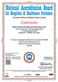 MVTF NABH certificate